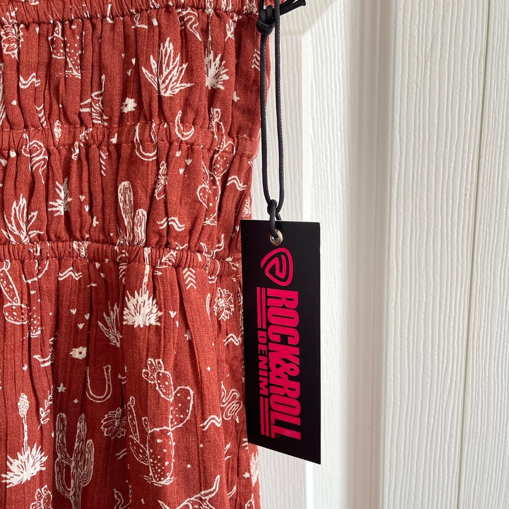 Western Cactus Print Mini Dress - Picture 4 of 4